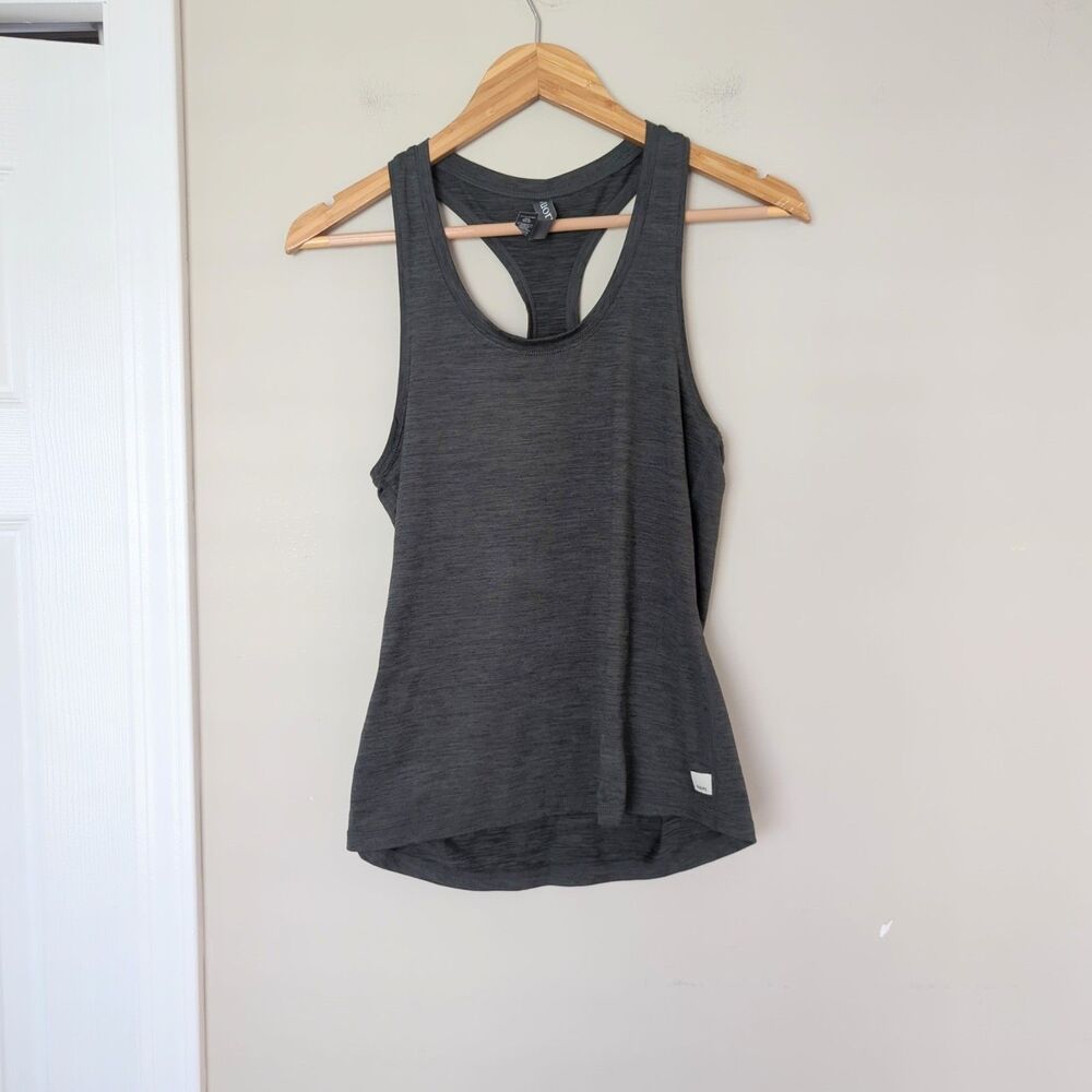 Vuori Charcoal Gray Lux Performance Racerback Tank Top Small